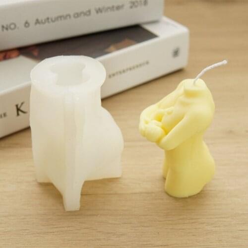 MXMF Curvy Figure 3D Female Moulds Nude Women Silicone Mold Holding Babies Children, Homemade Scented Candles and Plaster DIY