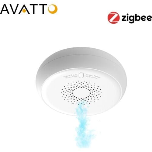 AVATTO Tuya Zigbee Gas Leak Detector Sensor, Smart Home Security Alarm System Smart Life APP Work with Tuya Zigbee Gateway Hub