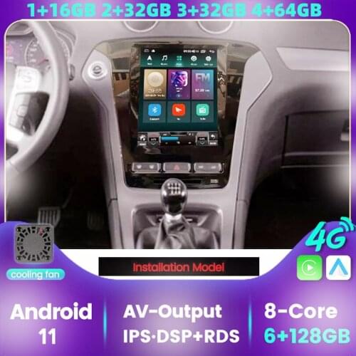 Tesla Screen Gps Navigation For Ford Mondeo MK4 2011 - 2013 Car Multimedia Radio Stereo Player GPS Navigation Head Unit Carplay