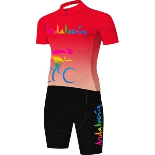 Andalucia One-Piece Skinsuit Mallots Malliot 2021 Equipos Equipo Masculino Ropa De Ciclismo Para Hombre Conjunto Ciclismo