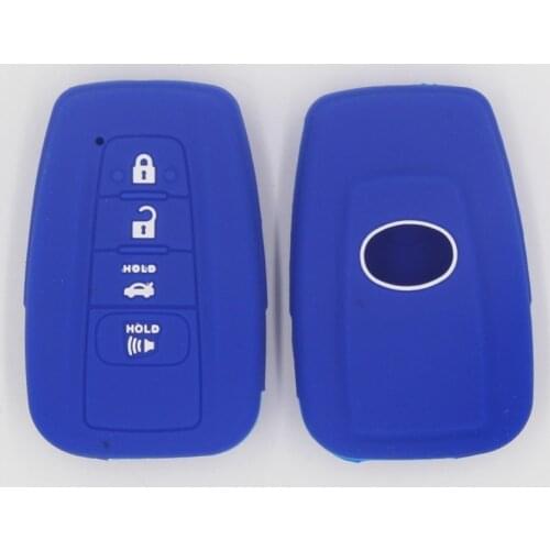 Multi-coloured key case for 2017 2018 Toyota Prius Prime 4 Buttons Remote silicone car key case cover Wholesale 1PC