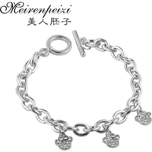 Elegant Crystal Charm Bracelet Bracelet Jewelry Personalized Gift Pet Lover Gift for Her Initial Wish Bracelet