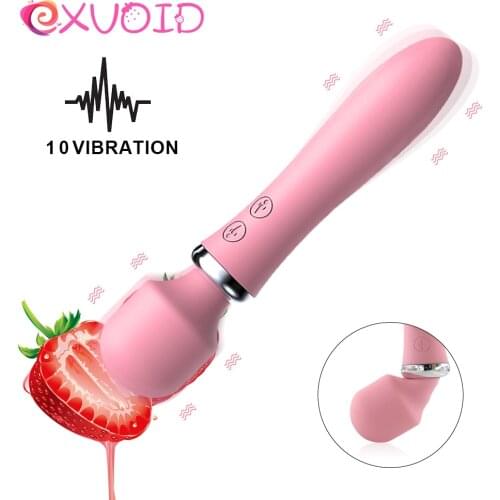 EXVOID Dildo Vibrator G-spot Massager AV Stick Silicone Sex Toys for Women Vibrators for Woman Powerful Magic Wand Sex Shop