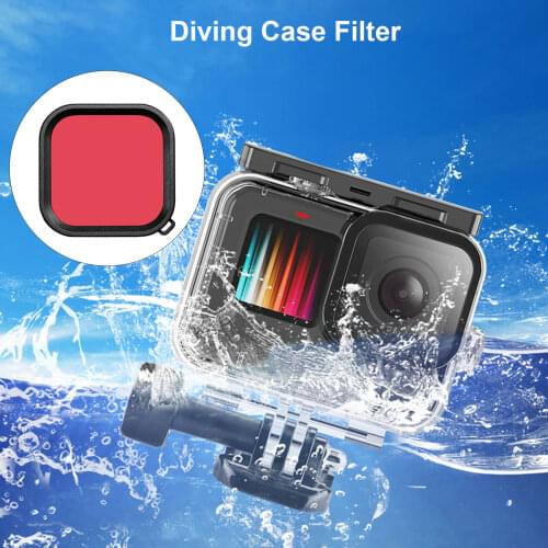 Gosear Diving Filter for Gopro Hero 9 Black Waterproof Housing Case Red Purple Pink Filter Lens for gopro 9 Accessories