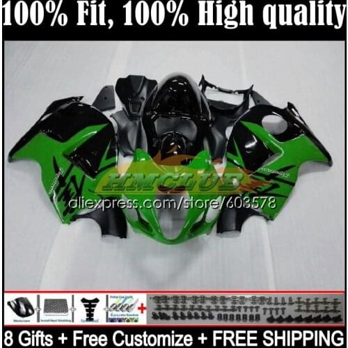 Injection For SUZUKI Hayabusa GSXR1300 96 97 98 99 00 01 20CL.29 GSXR 1300 CC 2002 2003 2004 2005 2006 2007 Fairing gloss green
