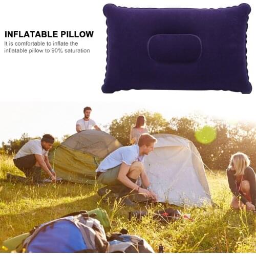 Portable Ultralight Inflatable Air Pillows PVC Camping Travel Sleep Cushion Outdoor Hiking Beach Car Plane Head Rest Camp Gears