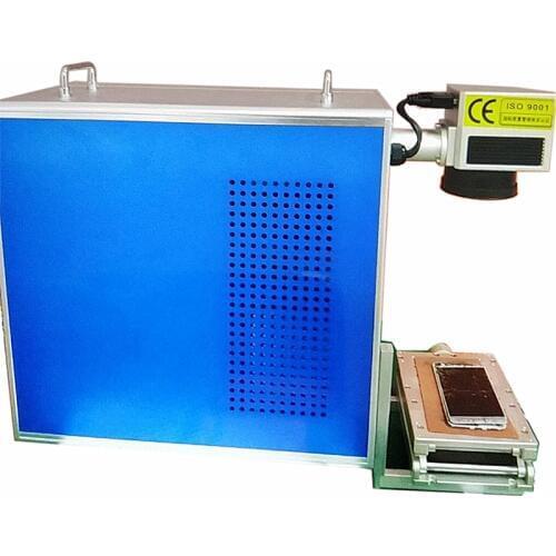 2 in 1 20W optical fiber laser marking engraving machine mobile back cover frame separator machine for all smartphone
