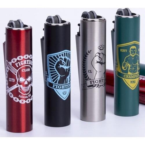 Metal CLIPPER Lighter Portable Grinding Wheel Flint Inflatable Butane Lighter Free Fire Mens Smoking Gift Collection