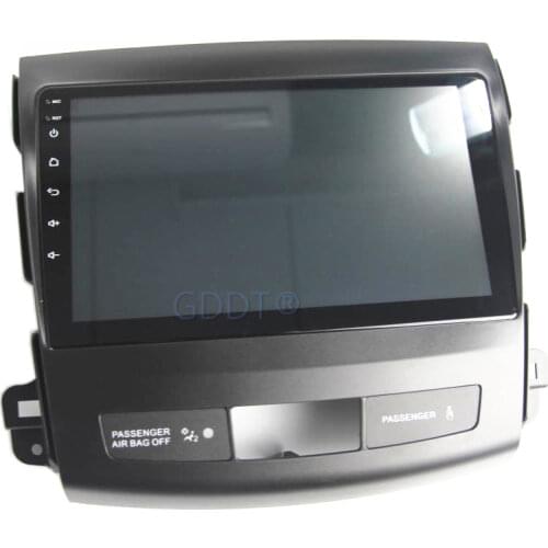 9 inch Car Radio Player Frame Kit For Mitsubishi outlander GPS Navigation Fascia Panel Frame for airtrek power wire 2008-2012