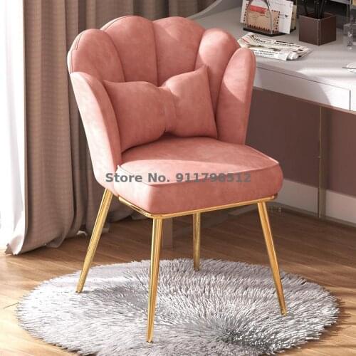 Net red nail art petal dressing stool modern minimalist fashion bedroom makeup chair back ins creative home chair