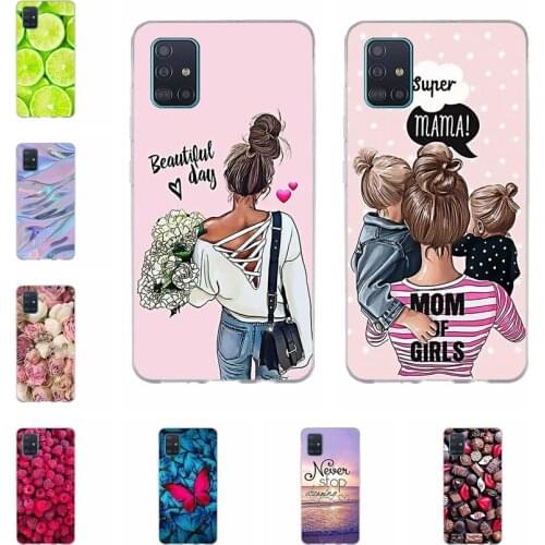 Silicon Case For Samsung Galaxy A51 Case For Samsung A51 A 51 SM-A515F Phone Cover Soft TPU Coque Capa Bumper 6.5"Protective Bag