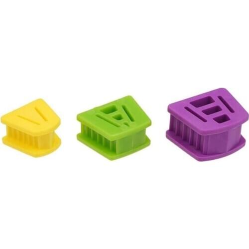 3PCS/1set Dental Silicone Latex Mouth Prop Bite Blocks 3 Colors L/M/S