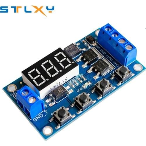 DC5-36V Dual MOS LED Digital Time Delay Relay Trigger Cycle Timer Delay Switch Circuit Board Timing Control Module DIY