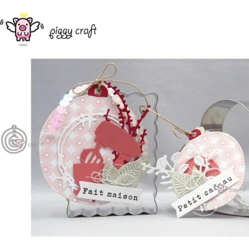 Piggy Craft metal cutting dies cut die mold Irregular Circle Tag Scrapbook paper craft knife mould blade punch stencils dies