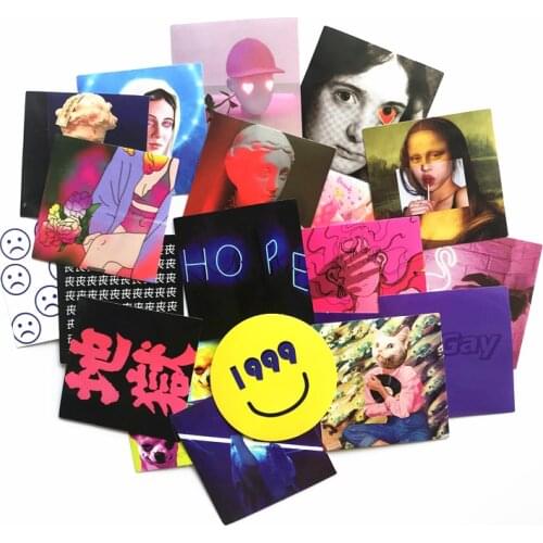 TD ZW 20Pcs Ins Funny Sticker Decal For Car Laptop Bicycle Motorcycle Notebook Waterproof Stickers