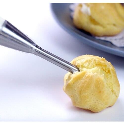 Cake Piping Nozzles Stainless Steel Cream Puffs Decorating Squeeze Flower Mouth Fancy Pastry Baking Tools Uroomee