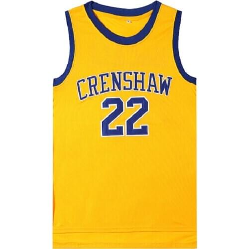 BG basketball jerseys CRENSHAW 22 McCALL jersey Embroidery sewing Outdoor sportswear Hip-hop culture movie yellow black summer