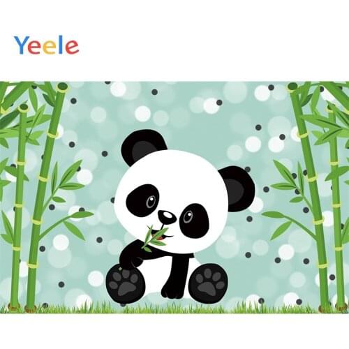 Panda Bamboo Newborn Baby Shower 1st Birthday Party Backdrop Custom Photography Background Vinyl Photophone Photozone Photocall