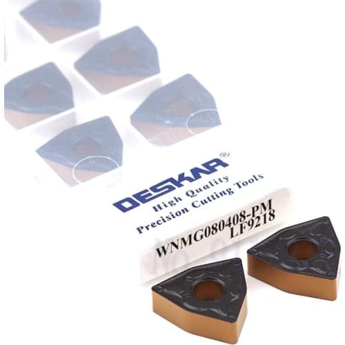 WNMG080404-PM WNMG080408-PM LF9218 Carbide CNC lathe turning inserts PVD+CVD high-quality two-color coated blade,for steel parts