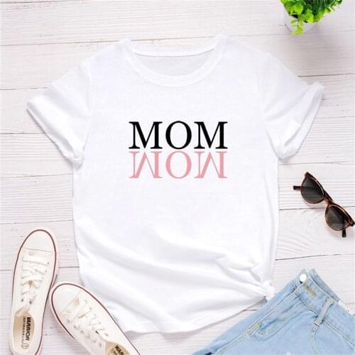 Mom Letter Print Women T Shirt Short Sleeve O Neck Women Tshirt Ladies Fashion Tee Shirt Tops Clothes