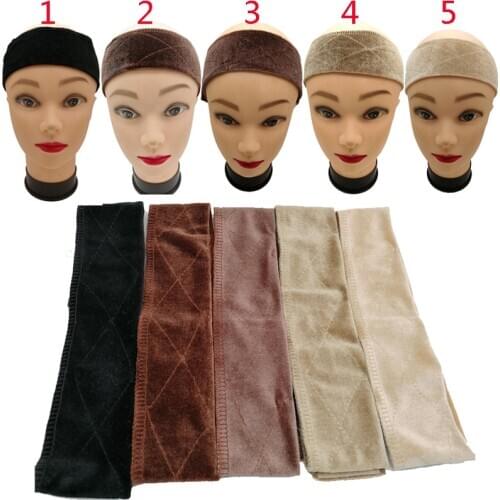 Comfort Non-Slip Wig Grip Band For Women Wide Flexible Velvet Stretch Fabric Hair Headband Fixed Accessories