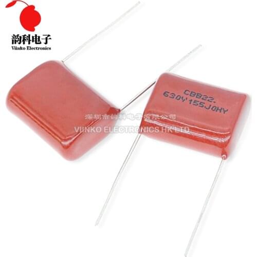 10pcs CBB Polypropylene film capacitor pitch 20mm 155 1.5uF 630V