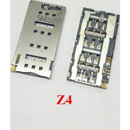 10PCS/Lot SIM Card Socket Reader Tray Holder Slot Adapters for Sony Xperia Z4 E6553 E6533 Replacement Spair Parts