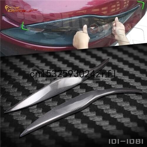 2PCS For Ford Fiesta 2009-12 Modified Carbon Fiber Lamp Eyebrow Accessories