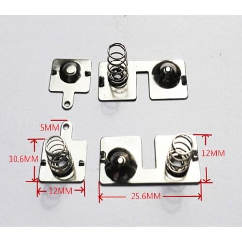 200pcs Battery Shrapnel AA Battery Leaf Spring Contact 12*12MM Positive and negative contiguous 50pairs