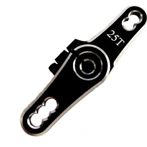 Aluminum Servo Horn 25T Steering Arms Double Head Replacement for Futaba Savox Servo HSP HD Xcore Remote Control Car