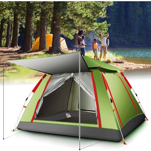 4-6 Person Outdoor Automatic Quick Open Tent Rainfly Waterproof Camping Tent Family Outdoor Instant Setup Tent With Carring Bag