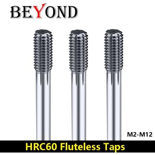 BEYOND Squeezing Taps HRC60 Carbide Machine Tap Tungsten Wire Tapping Machining Center M2 M3 M6 M8 M10 M12
