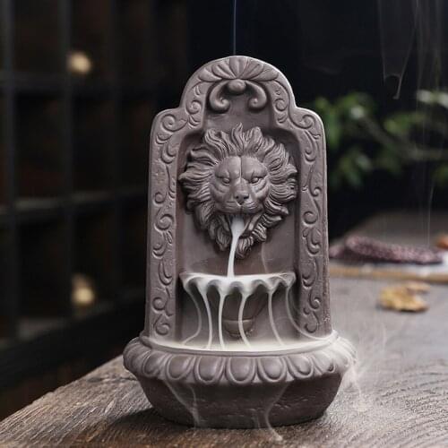 Incense Cones Holder with 20Pcs Backflow Incense Spiritual Backflow Incense Holder for Tea Room Office