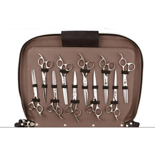 Can put 60pcs scissors Portable Leatherette Hair scissors bag Insert Styling Scissors Case Storage bag Clapboard Tools bag