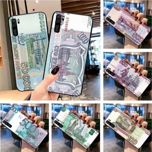 Russian Ruble Currency Money Phone Case for Huawei P20 P30 P40 lite E Pro Mate 30 20 Pro P Smart 2020 P10