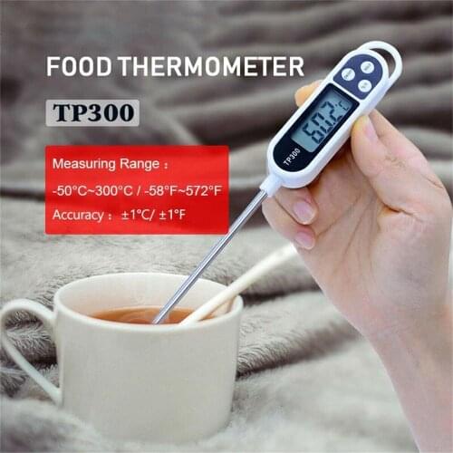 10Pcs Digital Food Thermometer Probe TP300 For Kitchen Meat Water Milk Oil Tea Soup Electronic Oven Temperature Measuring Tool