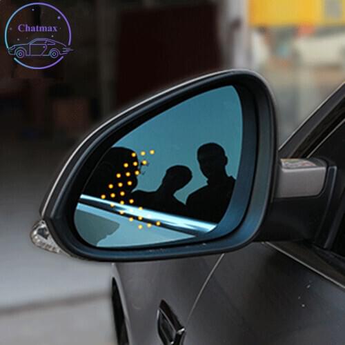 For Buick Regal GS 2009-2015 Car Side Wing Side Rearview Blue Mirror HD Glass Lens With Heated Function LED Turn Signal