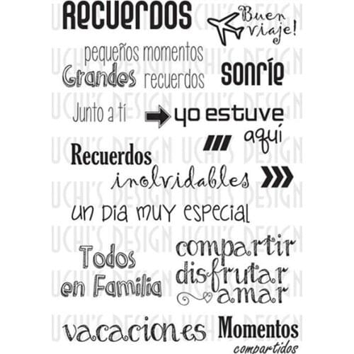 Spanish stamp Clear Stamp for Scrapbooking Transparent Silicone Rubber DIY Photo Album Decor A30