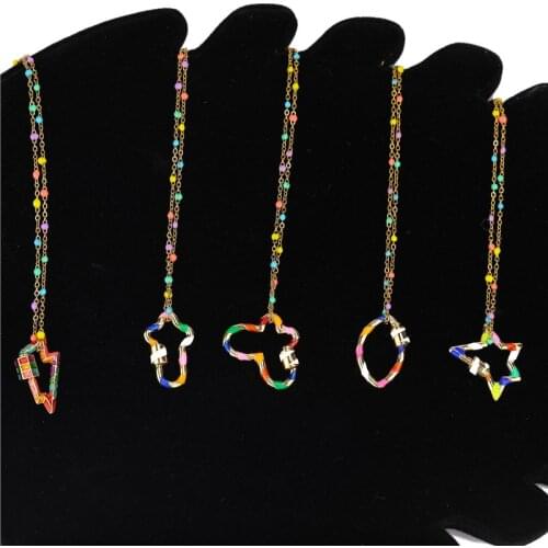 Juya DIY Jewelry Making mixcolor Gold Clasp Necklace For Women Silver Color Necklace Fashion Party Wedding Jewelry Gift