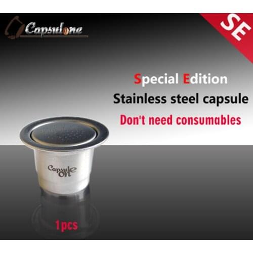 3pccapsulone compatible capsule for nespress ocoffee machine/espresso reusable coffee capsule/ sticker lids refillable capsules
