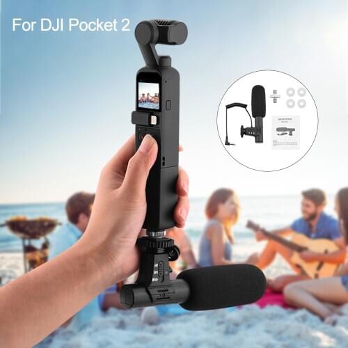For Pocket 2 Microphone Wired Cardioid Pointing Live Micr Recording Camera Microphone Do-It-All Handle Gimbal Accessories