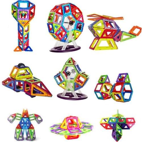 Big Size Magnetic Construction Set Magnetic Building Blocks Triangle Square Bricks Magnet Designer Toys for Children
