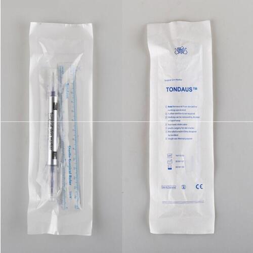 2pcs Tattoo Accessories Surgical Eyebrow Marker Pen Microblading Tattoo Skin Marker With Measuring Ruler Permanent Makeup Tools