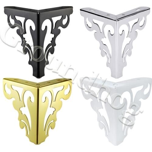 4Pcs/Set Metal Polished Sofa Chair Legs 15/12cm Modern Hollow Patten Table Cabinet Bed Feet Furniture Accessories
