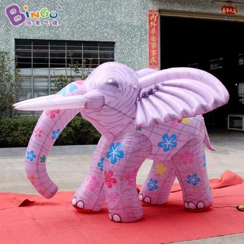 Customized 2.4X2.2X2 meters inflatable elephant promotional cartoon type blow up elephant for decoration toys