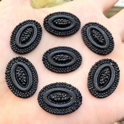 18*25mm AB Color Oval Resin Rhinestones Appliqu Flatback Crystal Stones DIY Costume Accessories 40PCS -E457*2