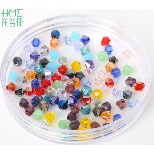 6mm Approx 50pcs/bag Multicolor Crystal Glass Beads For Jewelry Making DIY Crafts Sewing Clothing Accessories Decoration