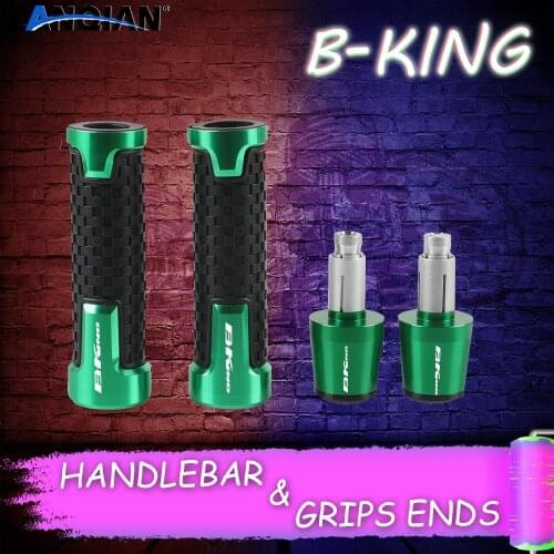 LOGO whit "B-KING" For ALL YEAR Motorcycle CNC Handlebar Grips and Handlebar Grips ends Accessories