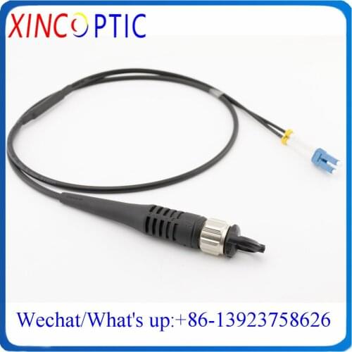 SM,2C,G657A,4.0mm,TPU Armored Cable,0.5/1/2M,2Fibers ODC Round Male to LC/UPC Fiber Patch Cord Connector,15cm from Plug to LC/FC