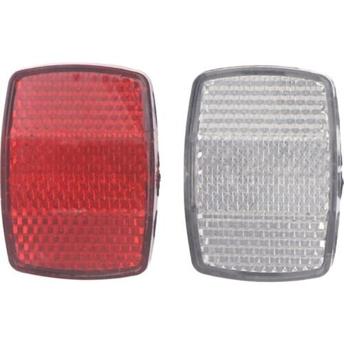 Bicycle Plastic Reflector Tail Light Reflector Front And Rear Warning Tail Light